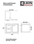 L3320 - Door Drawer Combo with Towel Rack 33 x 22 - Image 2