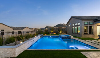 Pool with water features