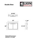 L3322 - Double Door with Towel Rack 33" - Image 2