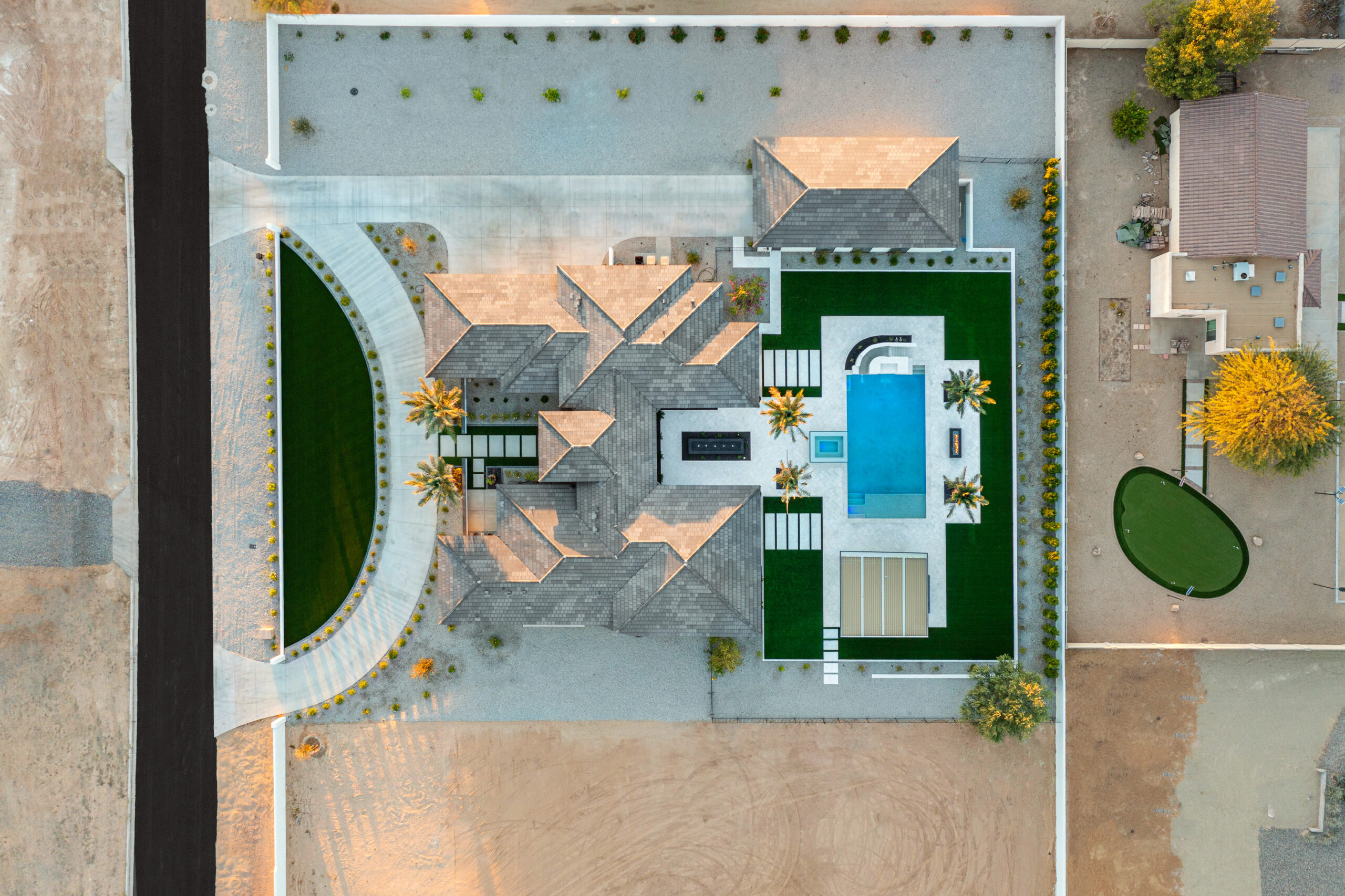 Drone photo of landscape project