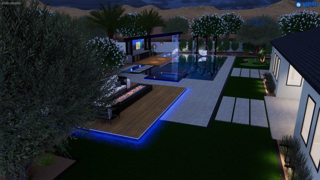 3d landscape design rendering