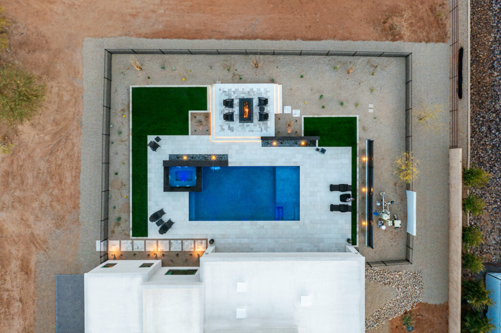 Drone photo of landscape design