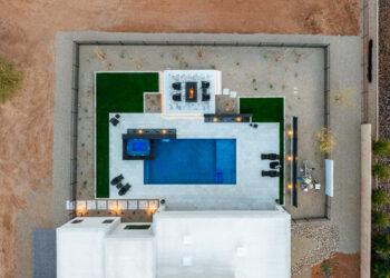Drone photo of landscape design