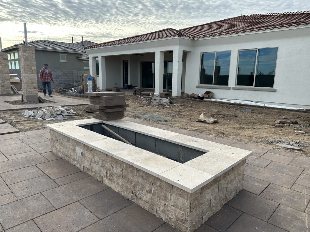 Image of a construction site - fire pit 